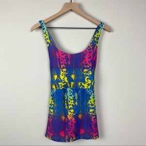 Pure Karma Animal Print Racerback Yoga Tank Top M